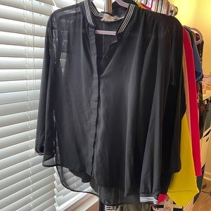 Loralette Flowy Button Down Blouse